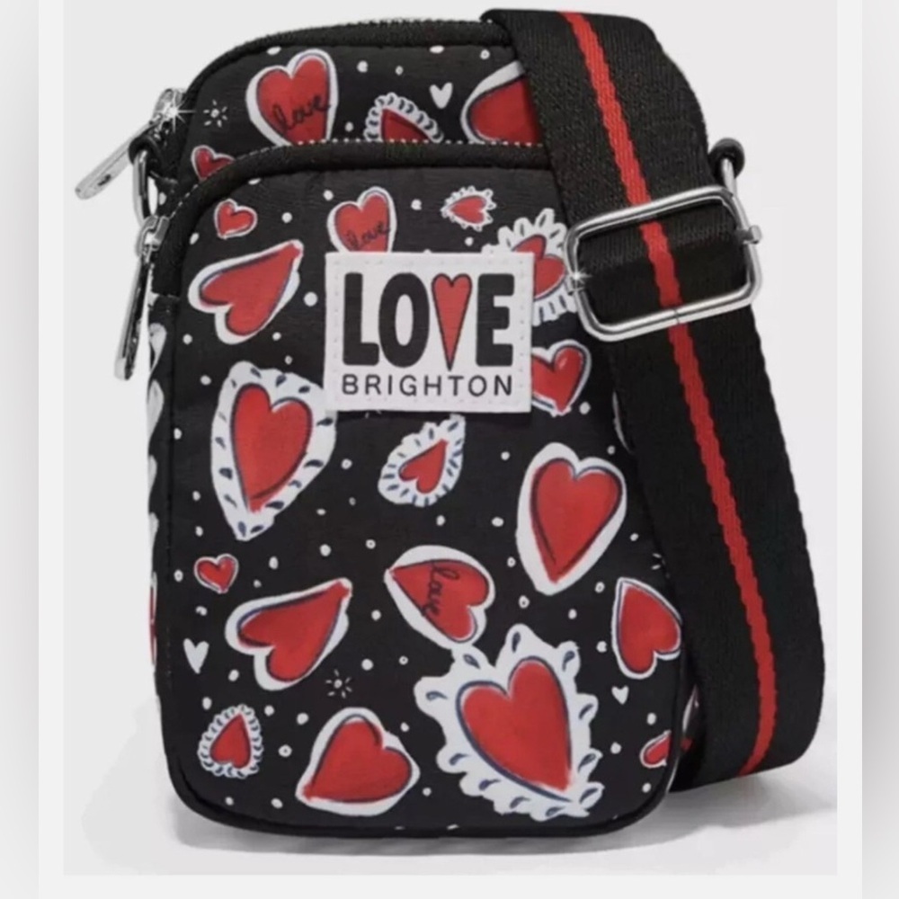 NWT Brighton Hearts a Flutter Utility Bag Crossbody Brand New With Tags